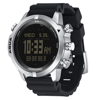 AQUA Outdoor Sports Waterproof Smart Diving Altitude Barometric Pressure Compass Temperaturewatch
