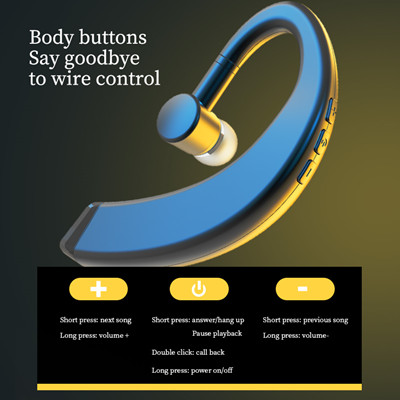 The new 108 hanging ear business Bluetooth headset is a single ear waterproof and noise reducing Blu