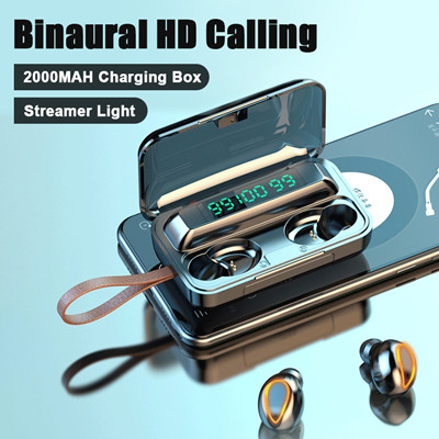F9 Fluid Unlocking Fingerprint Touch 9D TWS Wireless Sports Headphones