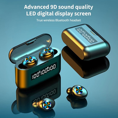 4th Generation New X35 Bluetooth Headset Version 5.2 CD Pattern Three Display Touch TWS