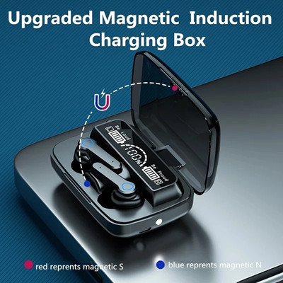 M19 Bluetooth digital LED light with mobile power TWS headset