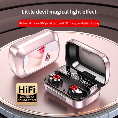 M23 little devil bluetooth headset mirror touch digital display TWS wireless headset charging treasu