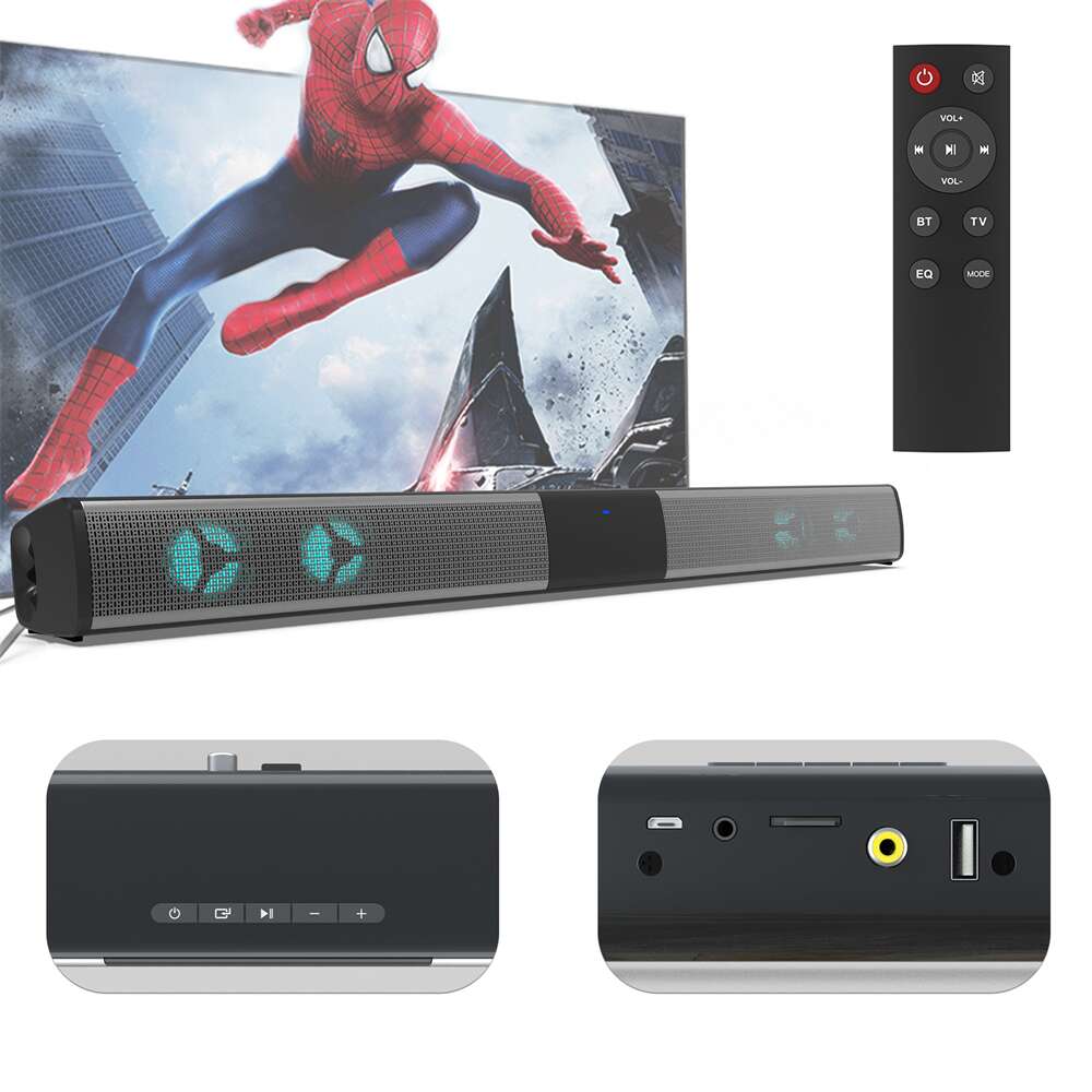 Bluetooth speaker strip 3D echo wall stereo wireless computer audio sound bar portable outdoor