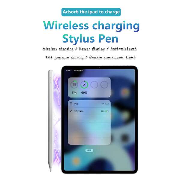 W1 magnetic Wireless charging handwriting pen,Mobile phone and iPad wireless charging Handwriting pe