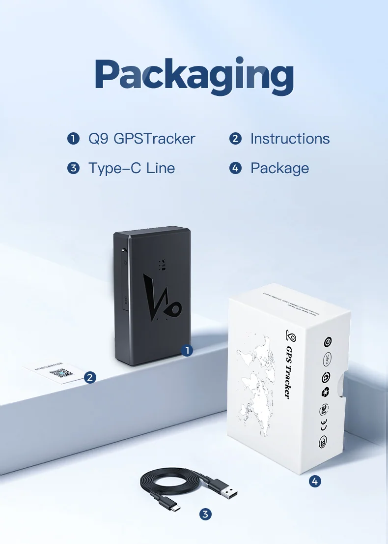 Q9 product packaging and included accessories