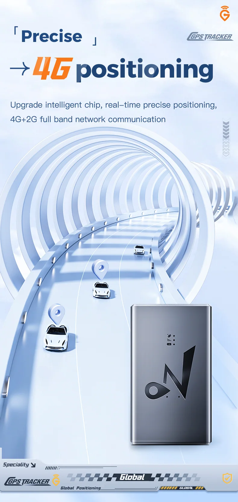 Q9 English product visual explaining 4G positioning